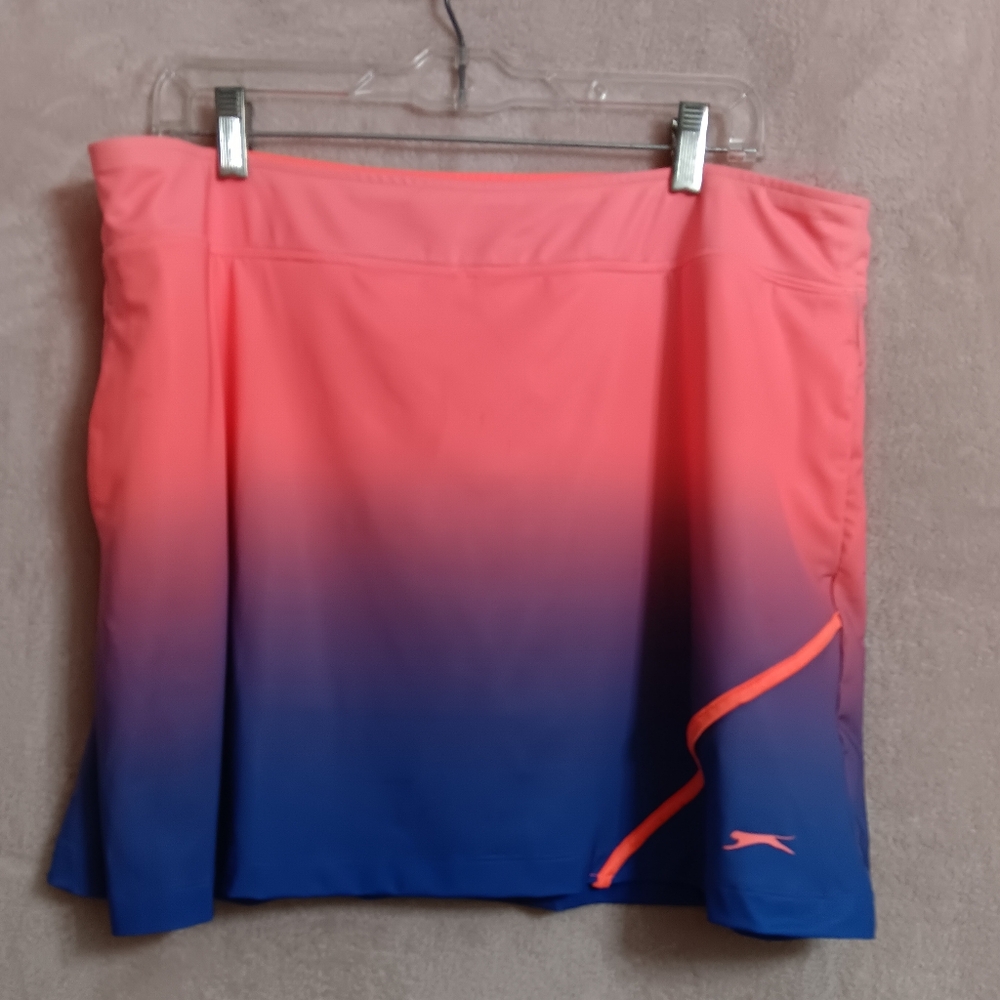 Slazenger Golf Skort, Size XL,  Color Coral, and Purple